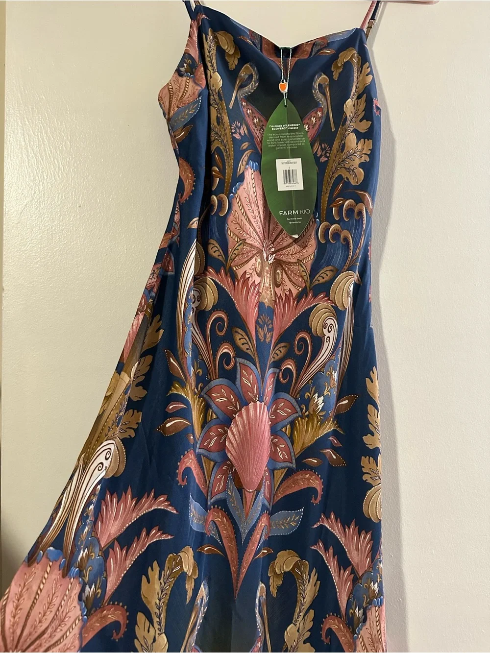 FARM Rio Sea Garden Navy Maxi Slip Dress - Picture 5 of 8